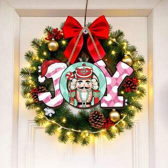 1 st/60 st. Nötknäppare-väggdekoration för jul, 15*30 cm vägghängande ornament i hård tyg, julgransdekoration, festdekoration, heminredning