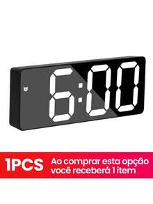 Relógio Temporizador de Mesa com Monitor Climático e Display Digital - 1 PEÇA - Visão 3