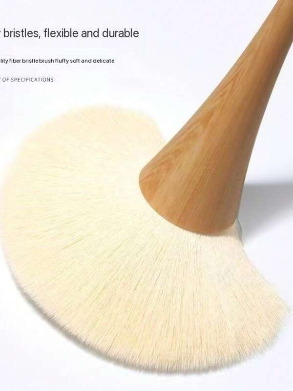 1 Peça Escova de Poeira de Unhas Japonesa Cor de Madeira, Escova de Cintura, Escova de Polimento de Mesa de Unhas, Escova de Limpeza de Cabelo. (Presentes de Natal, Essenciais de Viagem, Enfeites de Meia de Natal para Adultos, Acessórios de Unhas, Decorações de Natal, Natal, Produtos de Natal, Lábios, Escovas)