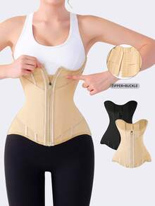 1 pieza Entrenador de cintura de corsé para mujer, moldeador corporal, faja reductora, top de control de abdomen, colombianas para mujer, faja reductora de abdomen, ropa interior moldeadora