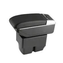 GEARZAAR For  Fiesta Mk7 2009-2017 Arm Rest Centre Console Storage Box Armrest Black - Black - View 4