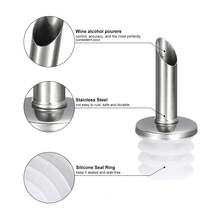 Stainless Steel Bottle Pourers, 4Pcs Olive Oil Spout, Wine Pourers Liquor Pour Spouts For Pours Liquid, Olive Oil, Wine, Vinegar, Most Liquor Bottles - White - View 3