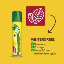 álsamo Labial Natural de 4. 25 gr - Hidrata y Alivia Labios Secos, Sabor WinterGreen, Resistente al Agua y con Protecció Solar FPS 15 - Amarillo - Ver 7
