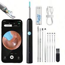 Ear Wax Removal, Ear Cleaner With Camera And Light, Ear Wax Removal Kit With9 Pcs Set, Ear Wax Removal Tool Camera With 1080P, Ear Cleaning Kit With 6 Spoons, Ear Camera For IOS & Android - Black - View 7