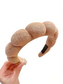 1 件深蓝色头带、化妆面部头带、清洁头带、头巾头带、柔软头带、适合女士和女孩、时尚配饰、精美礼物、护肤头带、美容、护肤产品、水疗、自我护理、护肤工具、面部护理、美容师用品、皮肤、洗面奶、面部 - 彩色 - 查看 5