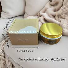 1 Box 80g Long-Lasting Fragrant Bakhoor/Luxury Hotel Series Arabic Style Incense, Gold Canister, Intense & Durable Aroma, Suitable For Home Decor, Relaxation, Work, Ideal Gift For Valentine's Day, Ramadan, Christmas - Gold - View 11