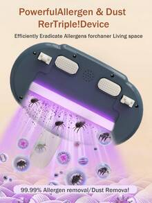 强力除螨吸尘器，具有紫外线杀菌、加热干燥和液晶显示屏，可安静清除床和沙发中的灰尘 - 彩色 - 查看 8