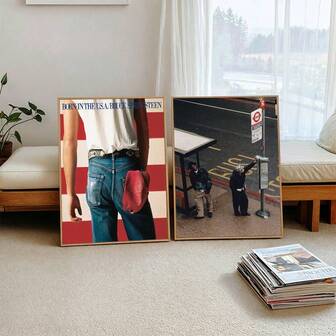 1 件/2 件专辑音乐艺术印刷墙面装饰海报，现代音乐家居装饰，音乐爱好者的完美选择，音乐绘画墙面艺术，适用于卧室、办公室、客厅、客厅咖啡厅、酒吧、墙壁装饰、家庭和宿舍装饰，无框架