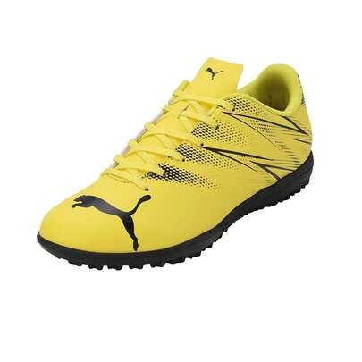 Puma Childrens/Kids Attacanto Turf Training Football Boots (Yellow/Black) - 80% Synthetic/10% Textile/10% Rubber - (RD3437)