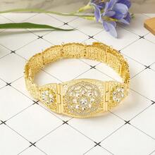 1 pieza Elegante cinturón ajustable de estilo marroquí en color dorado metálico, adecuado para joyería de novia y boda - Talla única - Ver 10