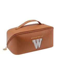 1pc Waterproof PU Leather Makeup Bag, Transparent Toiletry Bag, Large Capacity Travel & Swimming Bag, Dry & Wet Separation Cosmetic Organizer Bag, Portable Waterproof Toiletry Bag, Travel & Swimming Bag, Bathing & Fitness Organizer Bag, Transparent Waterproof Beach Bag, Oval Cylindrical Beach Tote, Transparent Beach Bag, Shoulder Bag, Swimming Bag, Bathing Organizer Bag - Multicolor - View 39