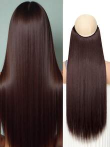 Tóc giả tổng hợp không kẹp, tóc nối thẳng màu đen vàng, tóc nối một mảnh, tóc giả - Nhiều màu - Xem 14