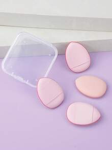 4个迷你指套粉扑粉底液小气垫散粉海绵面部遮瑕BB霜化妆工具 - 彩色 - 查看 12