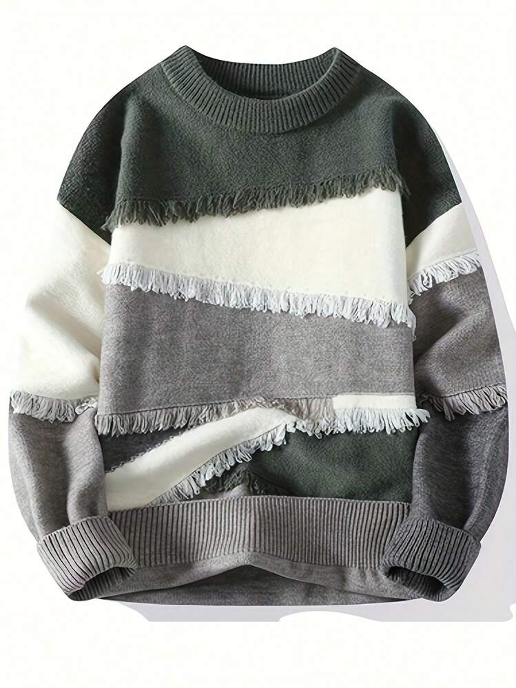 Men Sweaters - 上深綠 - 查看 6