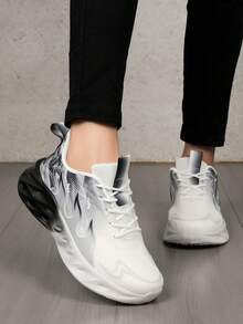 Zapatillas deportivas casuales para exteriores con suela asimétrica pintada a mano, con patrón de camuflaje, transpirables y cómodas, adecuadas para adolescentes, estudiantes, todo el año