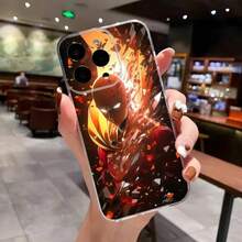 Anime Q-One P-Punch Man Phone Case Covercompatible with  16 E 15 14 8 7 Plus 13 12 Mini 11 XR XS X Pro Max Anti Transparent Drop Cover,Covercompatible with  17 Hülle, 17 pro Hülle, 17 promax Hülle