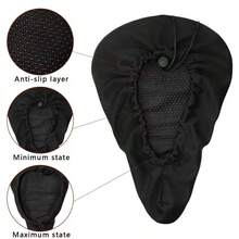 Bike Seat Cushion - Soft And Thickened Gel Bicycle Saddle Pad Enhances Riding Comfort, Suitable For Road And Mountain Bikes. Bike Seat Cover - Cycling Accessories Featuring Sponge Bike Seat Cushion With Center Groove Ventilation Design.