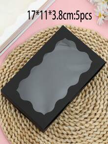 2/5pcs/10PCS/20pcs White/Pink/Black/Brown Gift Box With Transparent Windows - Perfect For Christmas Party Gifts, Wedding Souvenirs And Hand-Written, Sturdy Cartons For Display | Transparent Window Design | Durable Gift Box, Gift Box