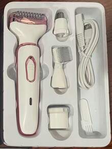 四合一女士电动剃须刀，面部脱毛器/眉毛修剪器，私密部位剃毛器/比基尼线修剪器，便携式女士剃须刀，尺寸小巧，电池续航时间长，让您拥有光滑柔嫩的肌肤，迎接即将到来的夏天。 - 彩色 - 查看 13