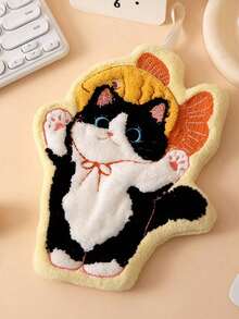 4条/1条可爱猫咪图案手巾，吸水性强，易于清洗，适用于厨房和浴室，创意装饰毛巾，精美家居礼品 - 彩色 - 查看 10