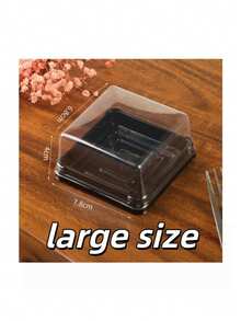 50pcs Egg Yolk Mooncake Packaging Boxes, 50g/100g Clear Square Plastic Boxes, Suitable For Snow Skin Mooncakes Or Mung Bean Glutinous Balls - Multicolor - View 10