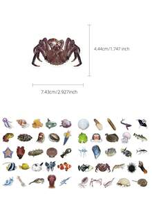 50pcs Deep-Sea Fish Stickers For Notebooks, Diaries, And Phone Cases - Multicolor - View 2