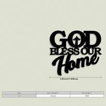 1pc Metal "God Bless" Home Decor Sign, Unique Wall Art, Home Decoration, Wall Hanging, Scene Decor, Theme Party Decor, Car Decor