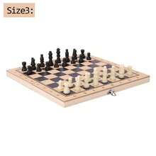 Wooden Chess Game, 3-In-1 Chess, Portable Chess, Chess Board Set, Foldable, High-Quality Chess Board - Multicolor - View 13