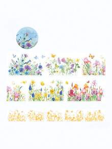 Candy Poetry 1 Roll 2M Plant & Floral Die-Cut Washi Tape, Creative Aesthetic Stickers, DIY Decoration, Scrapbooking, Craft Supplies, Holiday Gifts, Personalized Scrapbooks, School Supplies, Back To School Season - Multicolor - View 7