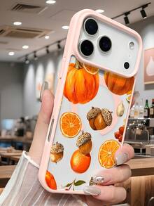 Rustikales Bauernhaus-Ästhetik-Zitrusfrucht-Eichelnuss-Muster, saisonaler Schutz, stoßfeste magnetische Telefonabdeckung, künstlerischer Stil, einzigartiges Design, beste Geschenke für Frauen, kompatibel mit iPhone 17 pro max/17pro/17/Air/16promax/16pro/16plus/16/15promax/15pro/15plus/15/14promax/14pro/13promax/13pro/13/12promax/12/11promax/11pro/11/XSmax/X