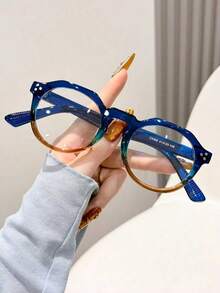 1 Pair Women's Retro Small Frame Glasses - Fashionable Square Clear Lens Eyeglasses, Suitable For Daily Use - Clear - View 3