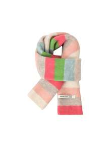 1pc Kids Rainbow Striped Patchwork Plush Knitted Scarf, Thick Winter Scarf In Macaron Colors, Warm & Versatile Cute Girls Scarf/Neck Warmer, Suitable For 9-16 Years Old, Outdoor, Party, Holiday, Back To School, Christmas, New Year Gift - Multicolor - View 9