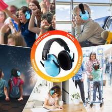 Kids Noise Reducing Earmuffs In Pink, Adjustable Headband With  Design, Hearing Protection For Children's Sleep And Study - Blue - View 6