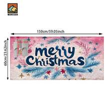 1 pieza/2 piezas Alfombra antideslizante para baño con estampado navideño, material de cachemir sintético, decoración esponjosa adecuada para baños, entradas, cocinas y decoraciones festivas, lavable a máquina, idea de regalo