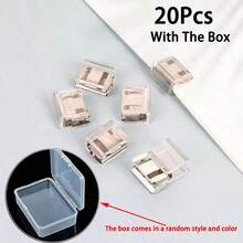 2/4/8/12/20/30pcs Shorten The Pants Legs With Invisible Fixing Clips, Prevent Dragging At The Bottom Of The Pants Legs, Hide The Buckle Leg Closure Device Without Seams, Prevent Pants Legs From Dragging The Floor, Suitable For Jeans And Pants, Waterproof, Portable