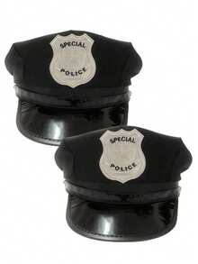 1pc/2pcs European Style Black Flat Top Octagonal Hat, Adult Women Costume Prop, Suitable For Holiday Party Accessories/ Accessories - Multicolor - View 9