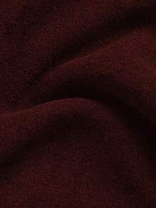 优雅休闲修身保暖高领长袖针织连衣裙 春季 - 酒紅色 - 查看 5