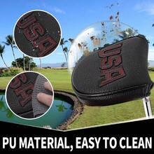 美国高尔夫球杆推杆套高尔夫球杆头套高尔夫配件高尔夫用品限量版 - 黑色 - 查看 6