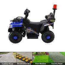 Christmas Gift 6V Dual Motor Kids Ride-On ATV Car, Electric 4 Wheeler With Flashing Headlights & Sound Effects, Perfect For 1-8 Year Olds, Indoor & Outdoor Fun - 藍色 - 查看 3