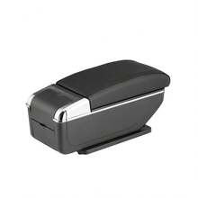 GEARZAAR For  Fiesta Mk7 2009-2017 Arm Rest Centre Console Storage Box Armrest Black - Black - View 10