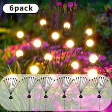 2/4/6/8-Piece Outdoor Garden Path Lights, Solar-Powered Firefly String Lights, IP44 Waterproof Rating, Solar Decorative Lighting For Patios And Yards, Made Of Weather-Resistant Plastic, Easy To Install (Mounting Accessories Included) - Warm Color - View 12