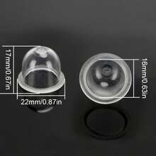 10pcs/Pack 22mm Fuel Pump Carburetor Diaphragm Cover Suitable For Chainsaws & Trimmers - Transparent - View 3