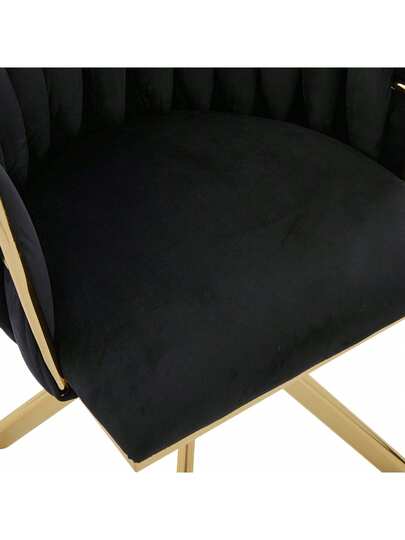 Fluwelen Seats Heavy Metal Frame, 180 Degree Swivel Function, Back, Zachte Luxurious Flexible Between Living Room, Budol Creative Workspace (Set Of 2) view 9