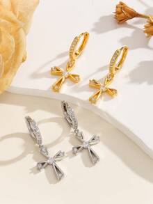 Fashionable & Elegant Cross Rhinestone Pendant Earrings, Perfect Accessory For Women To Wear Daily, Party, And Any Outfit - Fashion Cross Earrings - View 5