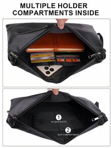 Fireproof Document Bag With Lock Fire Resistant Bag For Money Passport Portable Security Pouch Cash Certificates Valuables - Black - View 4