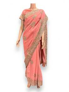 Traditional Designer Saree With Ready Blouse, Elegant  Cultural Wear, 016 - Multicolor - View 12