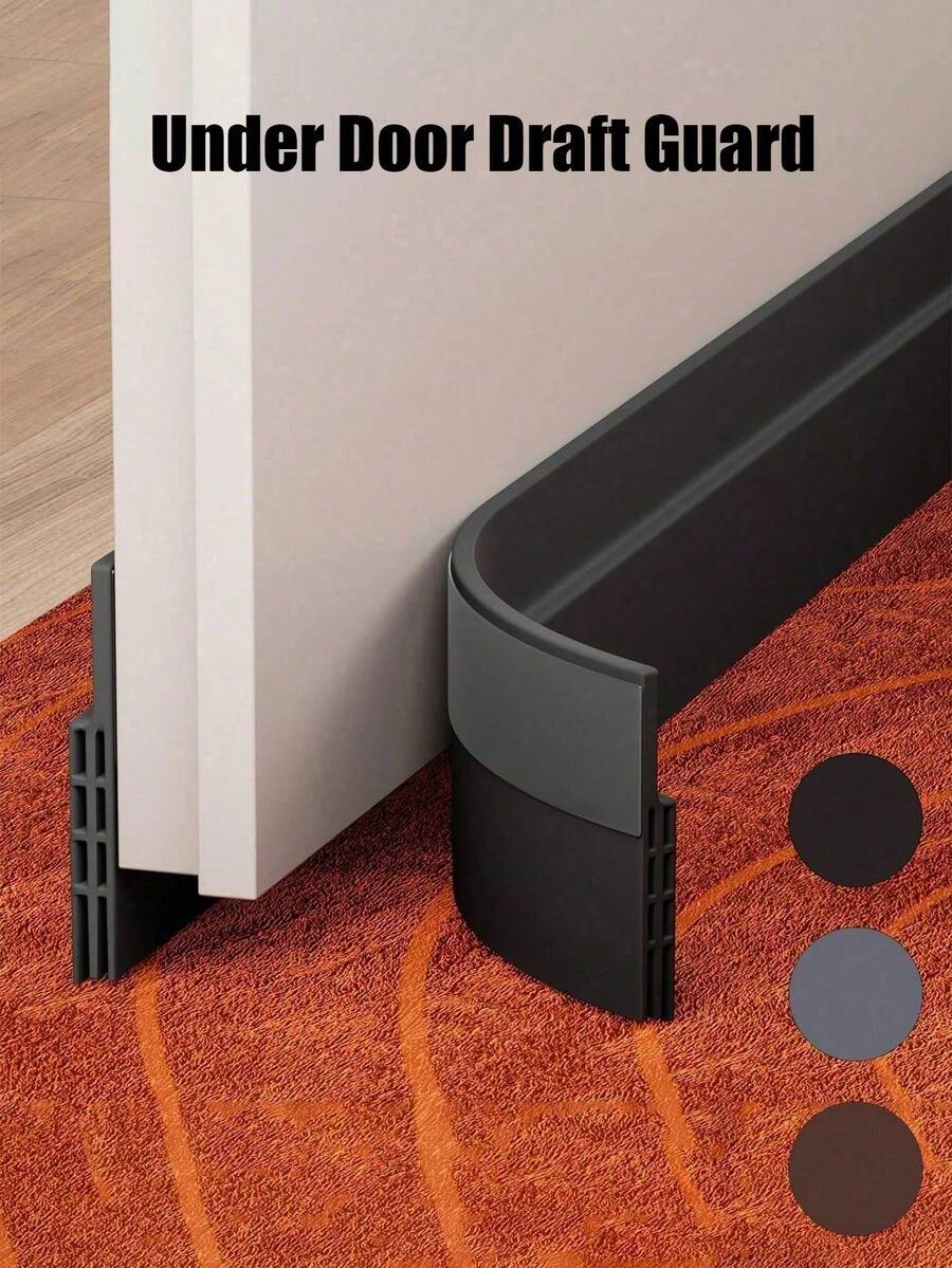 Paraspifferi per porta - Guarnizione premium per porta, striscia paraspifferi/guarnizione per porta, sigillatura per fessure di porte da camera da letto, resistente al vento e agli insetti, insonorizzante (risparmio energetico - installazione rapida e semplice) Strisce per porta ideali per tenere il freddo fuori - Multicolore - Visualizzare 1