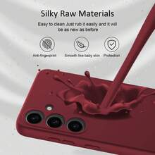 Liquid Silicone Phone Case Compatible With Samsung Galaxy S25 Ultra And 13/16 Pro Max/11, Compatible With IPhone Models A06/A16/A26/A36/A56/A15/A35/A55 And More - Burgundy - View 5