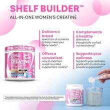 Creatine For Women | Creatine Monohydrate + BCAA Powder Myo-Inositol Collagen Biotin Hyaluronic Acid Folate L Glutamine Vitamin D3 Iron Zinc D-Chiro-Maca Digestion - 1 chai - Xem 7
