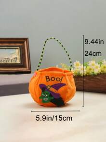 Halloween 3D Pumpkin Trick Or Treat Bag - Spooky Ghost Atmosphere Prop And Gift